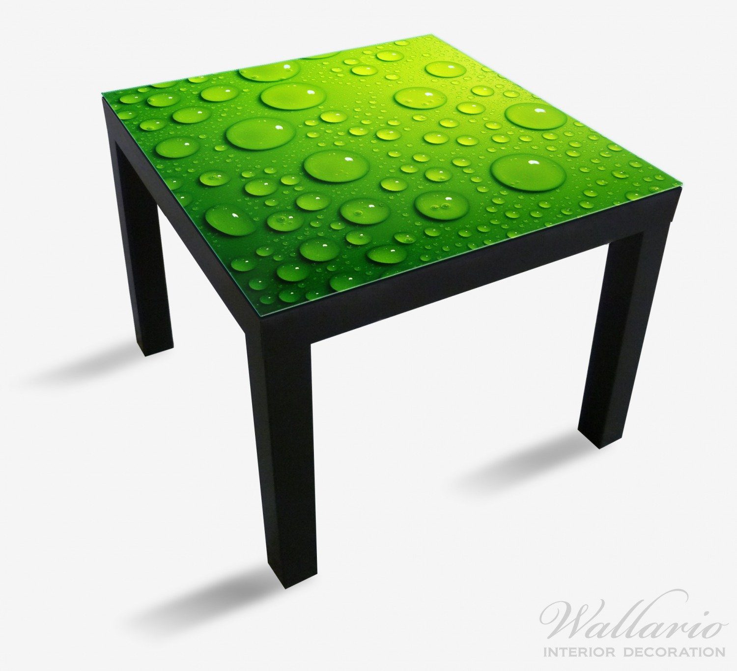 für Lack Tisch St), Wassertropfen Tischplatte geeignet Grün auf Wallario Ikea (1