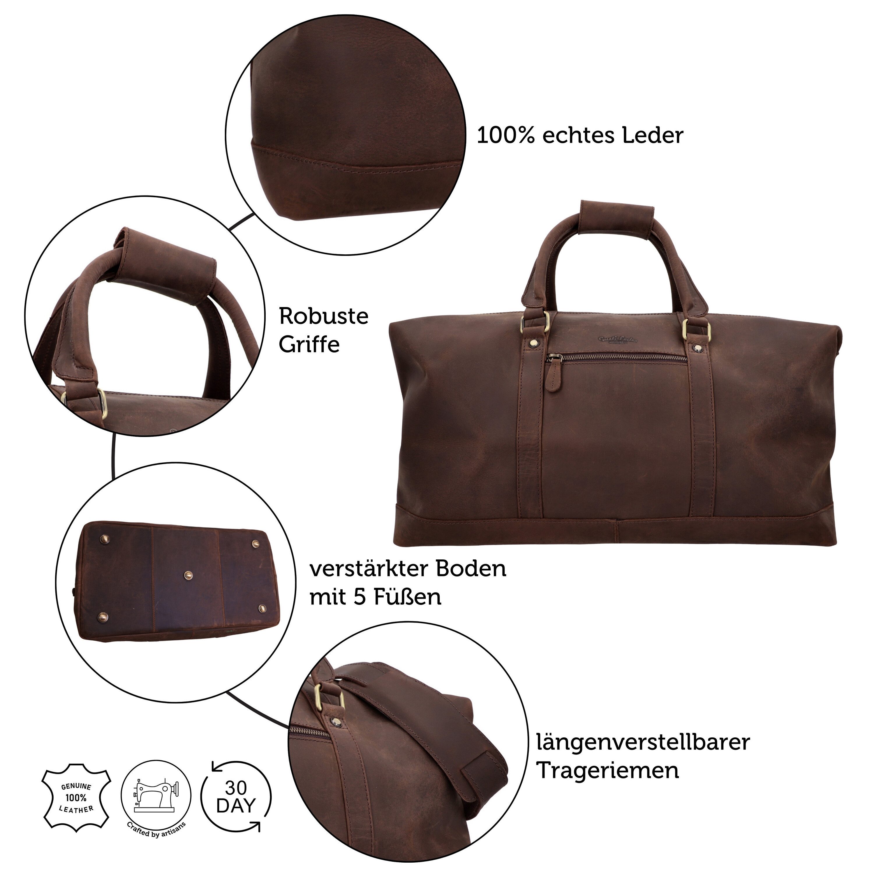 Gusti Leder Shopper Gusti Leder Reisetasche Ruben (1-tlg)