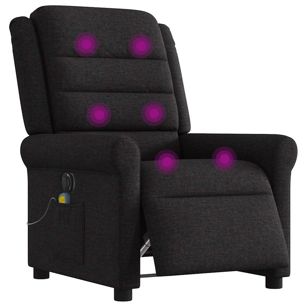 vidaXL Sessel Massagesessel Elektrisch Schwarz Stoff günstig online kaufen