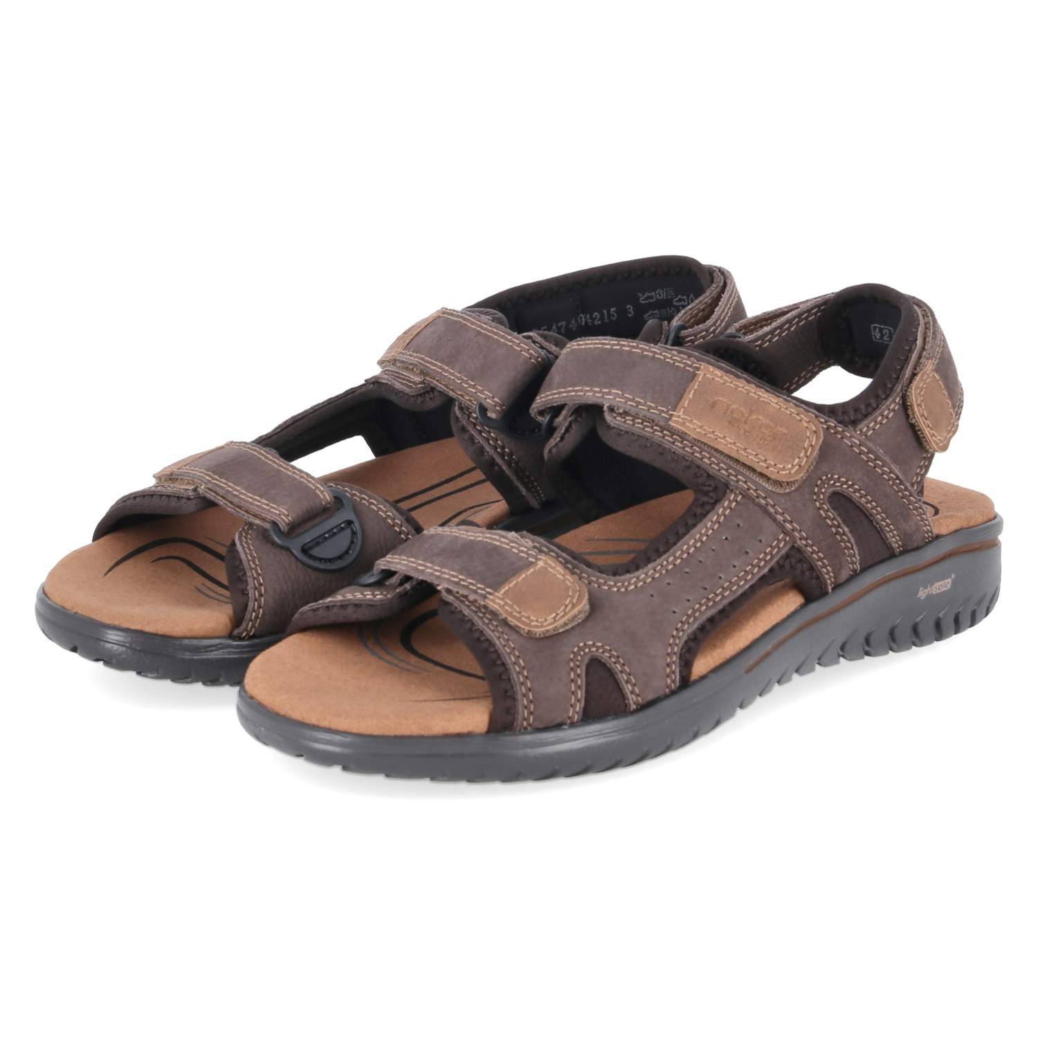 Rieker Rieker 26450-26 Herren Leder & Textil brown Sandalette