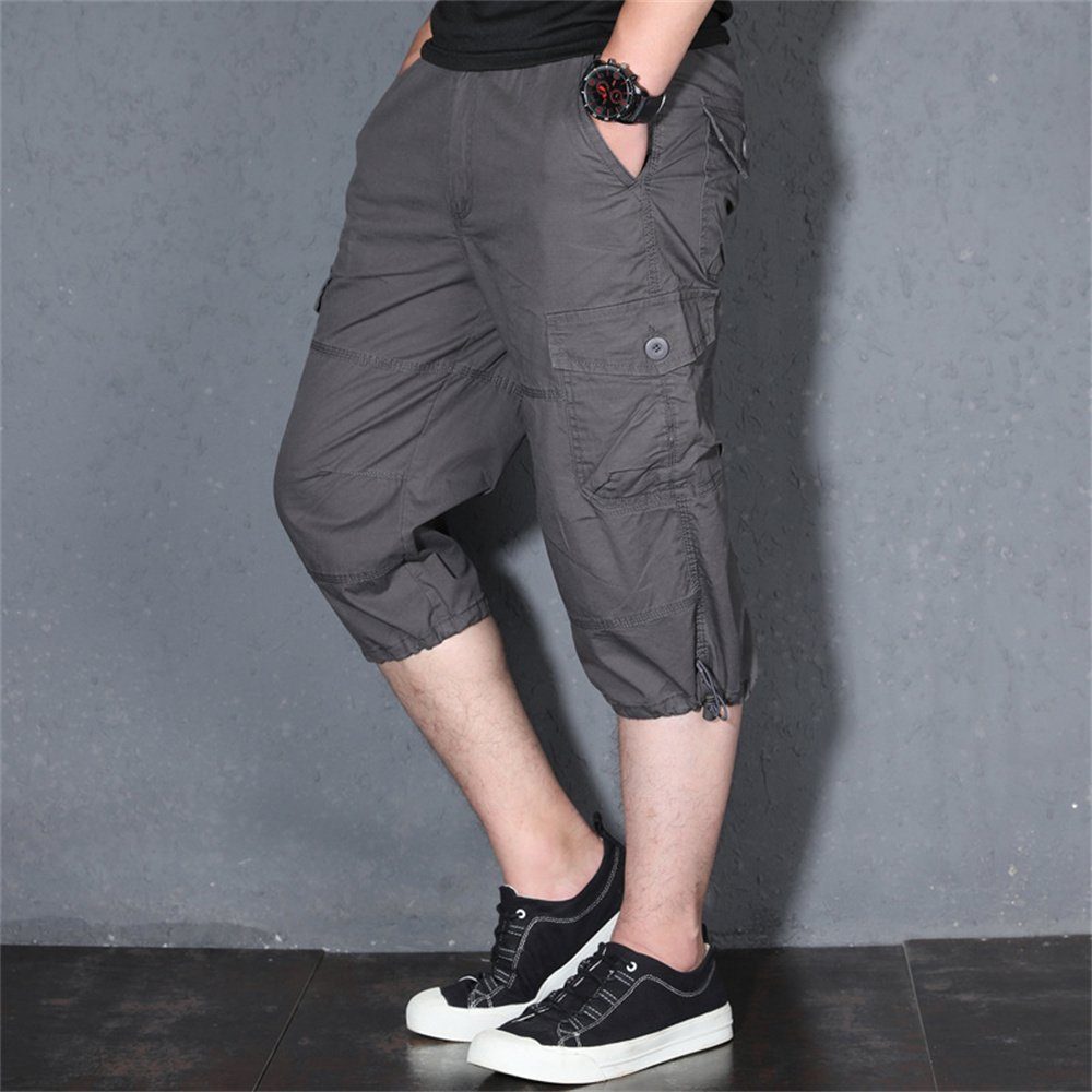 Izzue Cargo-Shorts mit Kordelzug in Grau für Herren Herren Bekleidung Kurze Hosen Cargo Shorts 
