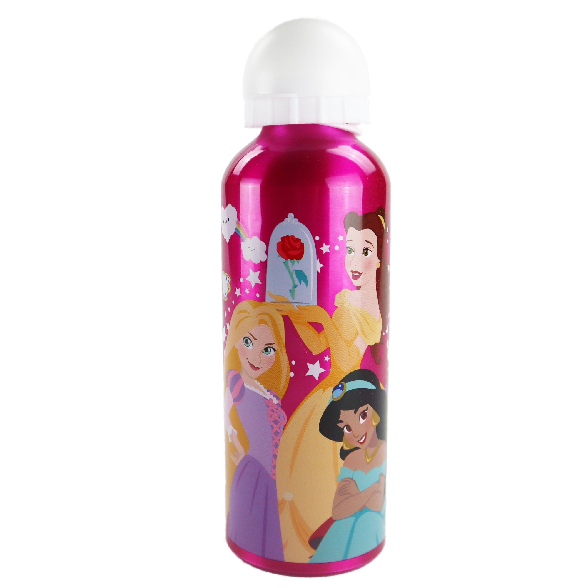 Disney Alu Trinkflasche 500 Wasserflasche Flasche Sportflasche Disney ml Prinzessinnen
