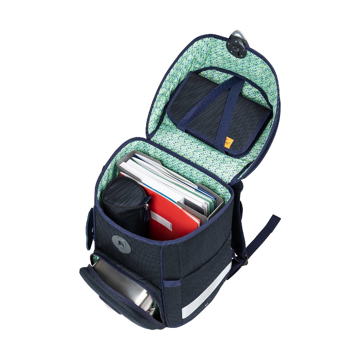 DerDieDas® Schulranzen Schulranzen Set 5-tlg. ErgoFlex Easy Exklusiv ECO Blue Planet 2023