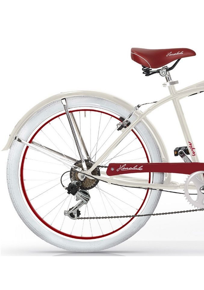 MBM Cruiser Honolulu Man, Model 125, 6-speed Shimano Tourney derailleur, derailleur gears, for men, derailleur gears