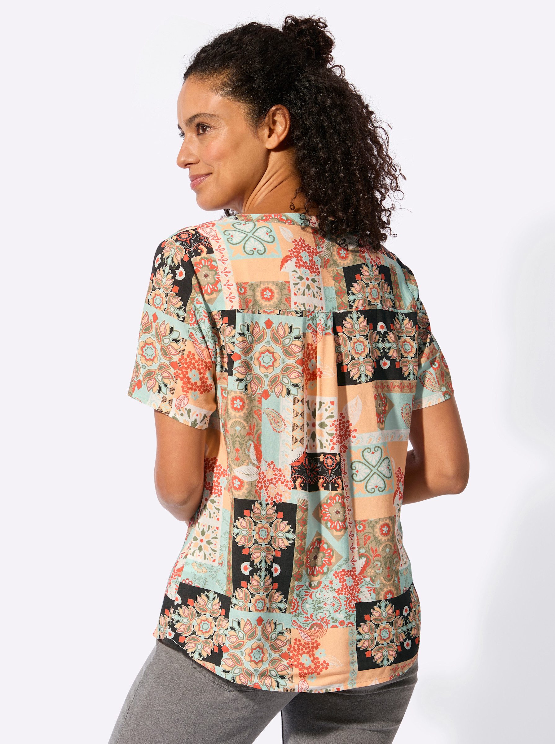 Witt Klassische Bluse Druckbluse Kurzarm günstig online kaufen