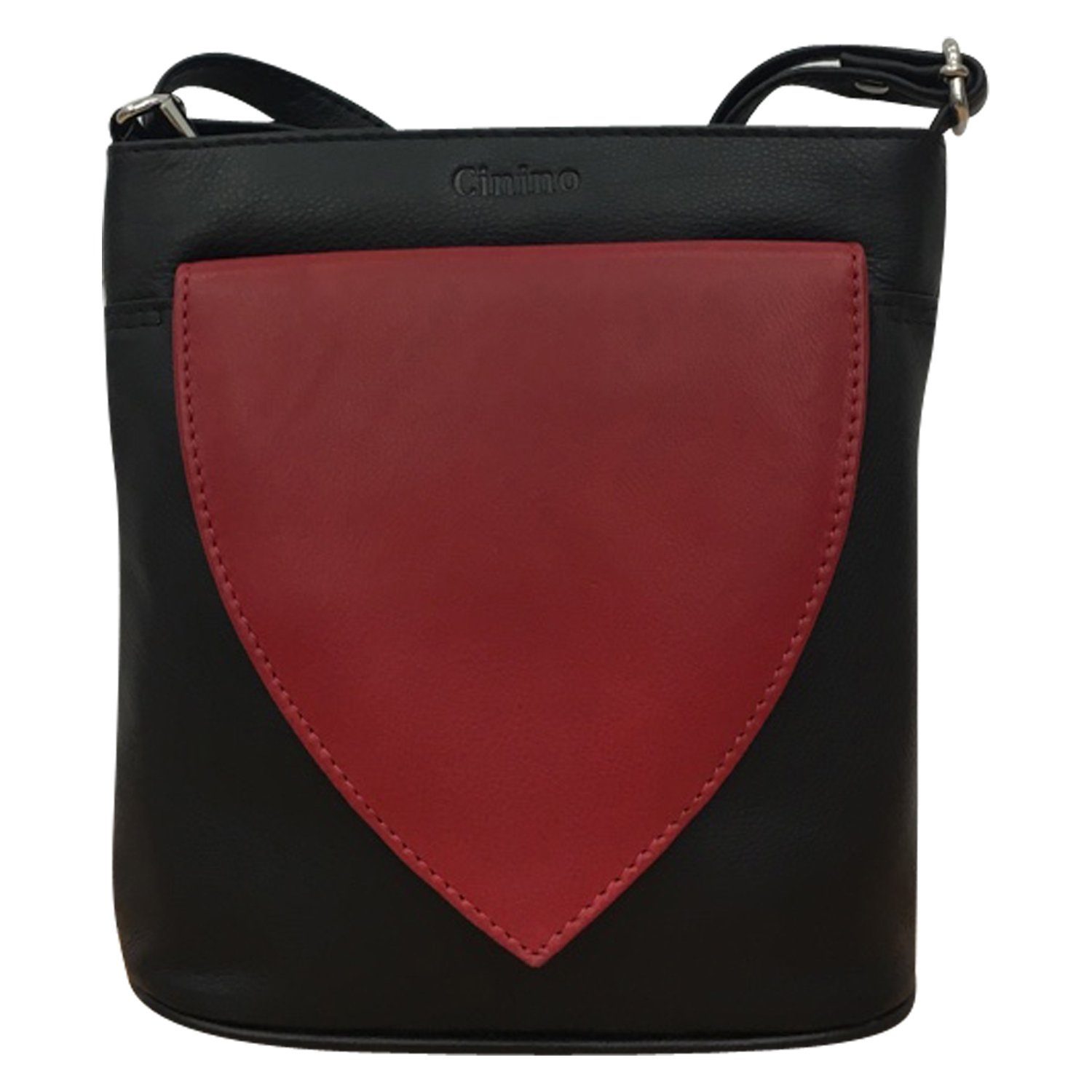 Cinino Handtasche C1920, Ledertasche Umhängetasche