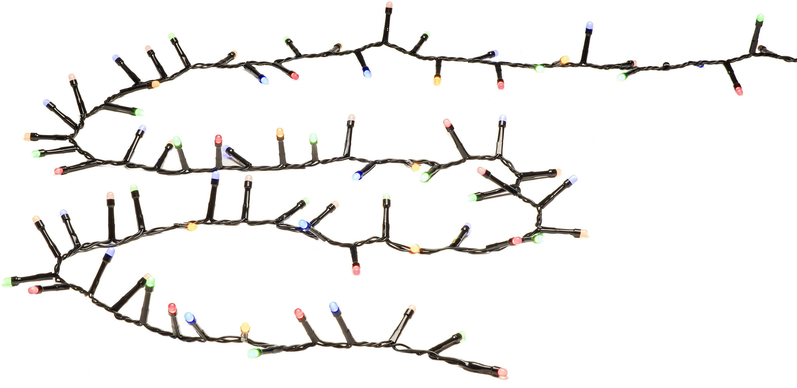KONSTSMIDE LED-Lichterkette Weihnachtsdeko aussen, 800-flammig, Micro LED Compactlights, 800 bunte Dioden