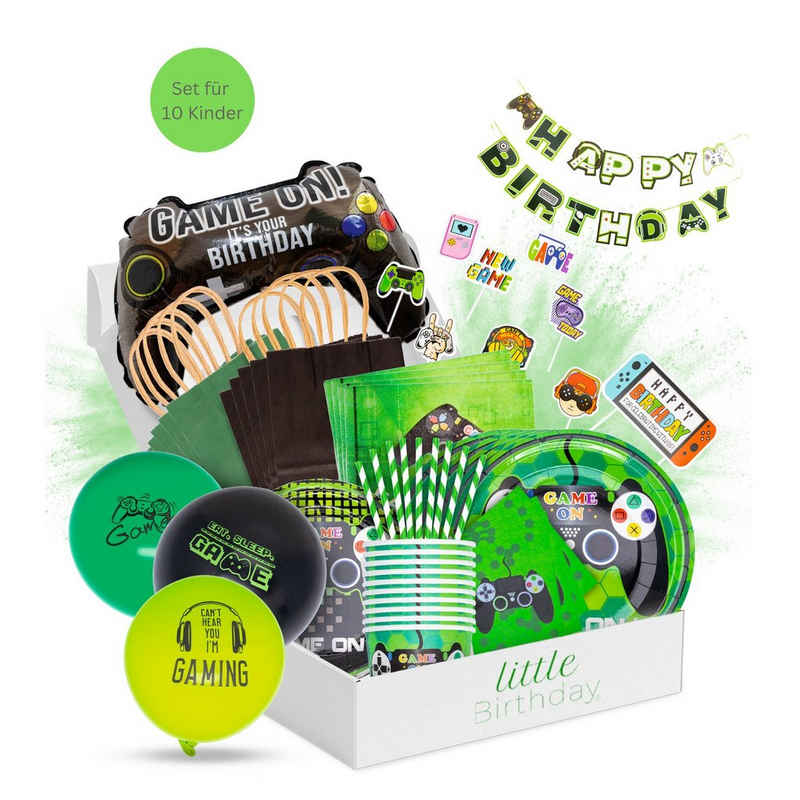 little Birthday Papierdekoration little Birthday - Games Mottobox für Kindergeburtstag, für 10 Kinder, 135 Teile aus einem Set