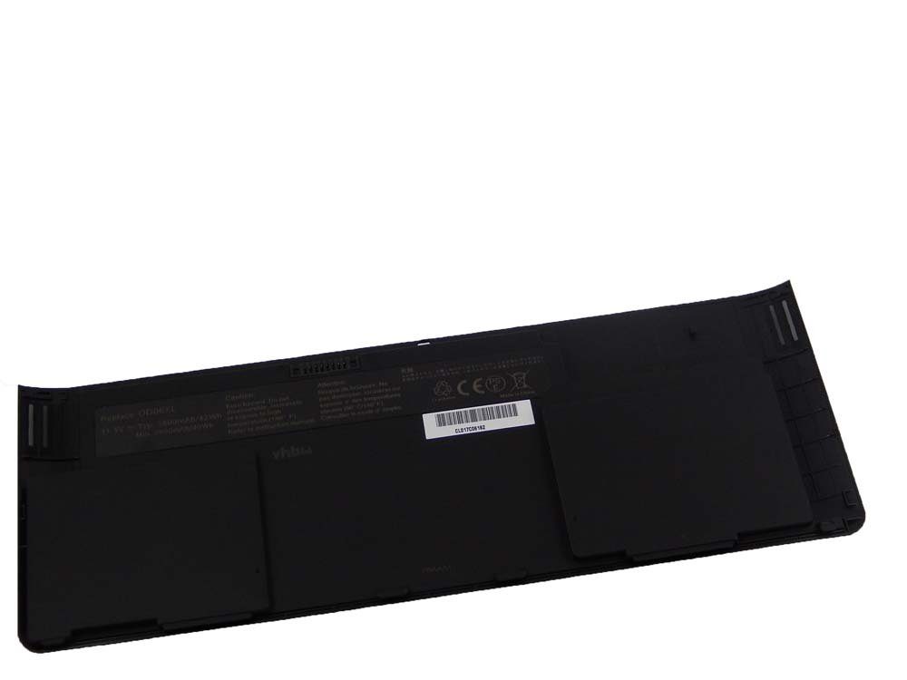 vhbw passend für HP EliteBook Revolve 810 G3 (J0F65AV), 810 G3 (J0F66AV), Laptop-Akku 3800 mAh