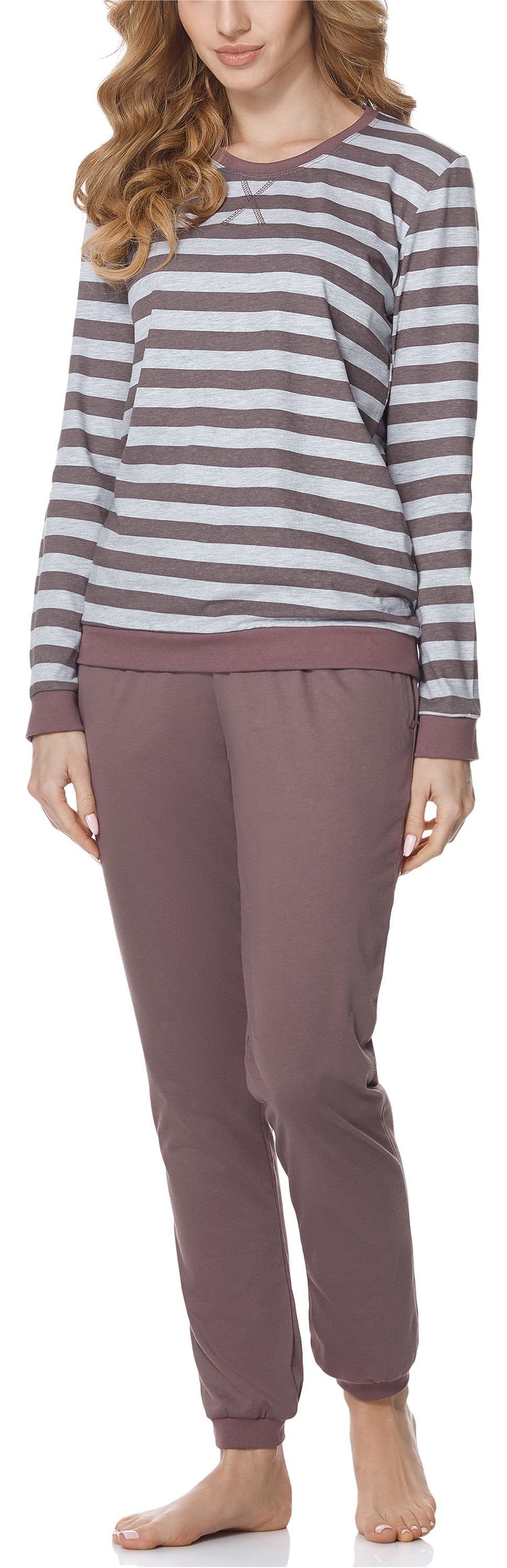 Merry Style Schlafanzug Damen Schlafanzug MS10-107 Violett/Melange