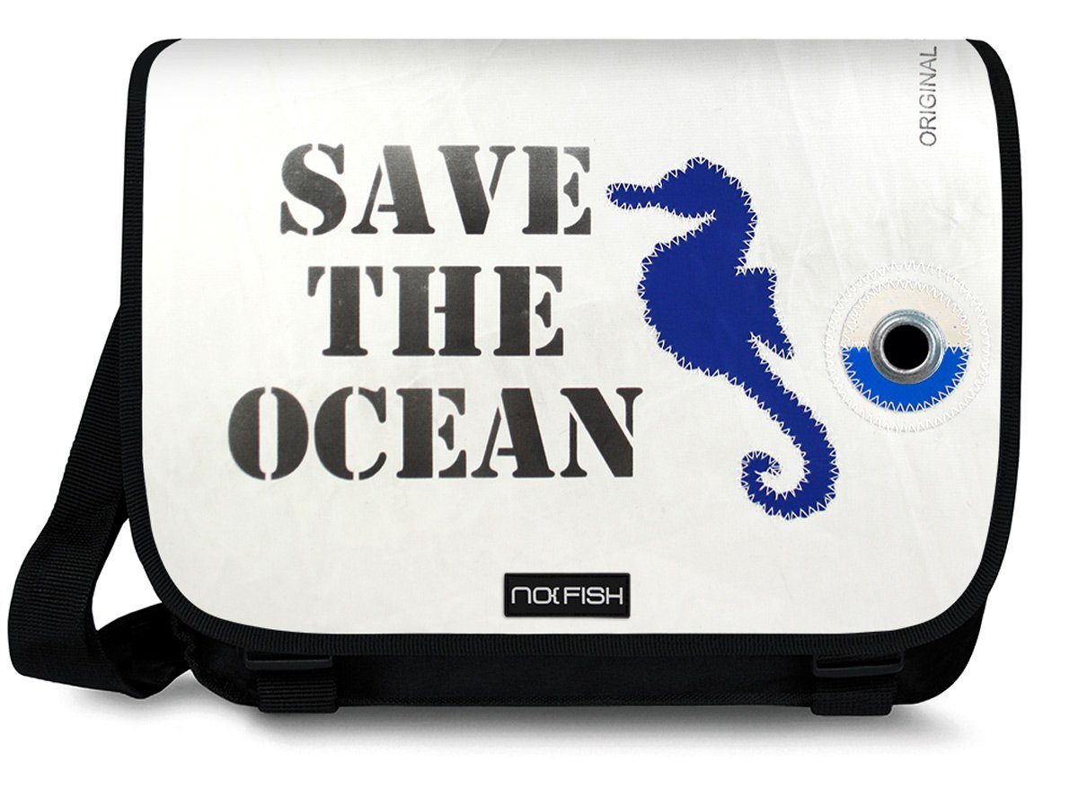 NO FISH Laptoptasche NO FISH Laptoptasche Schultertasche, recycling Segeltuch