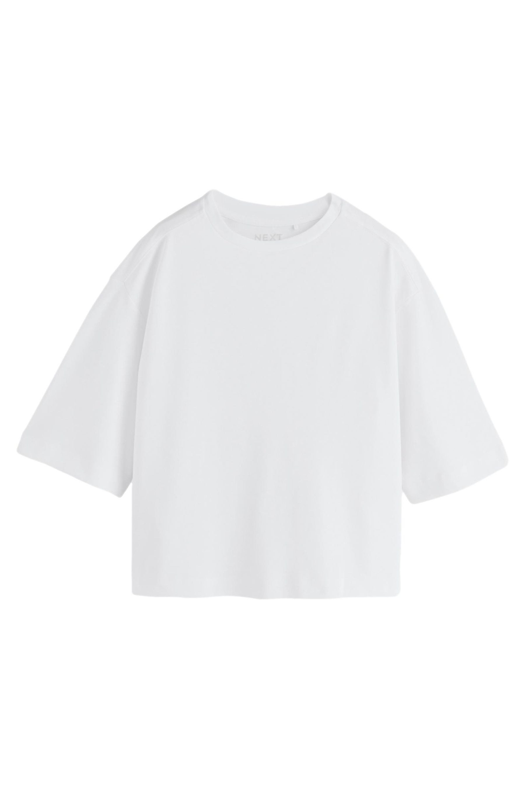 Next T-Shirt Kastiges Kurzarm-T-Shirt mit Rundhalsausschnitt (1-tlg)