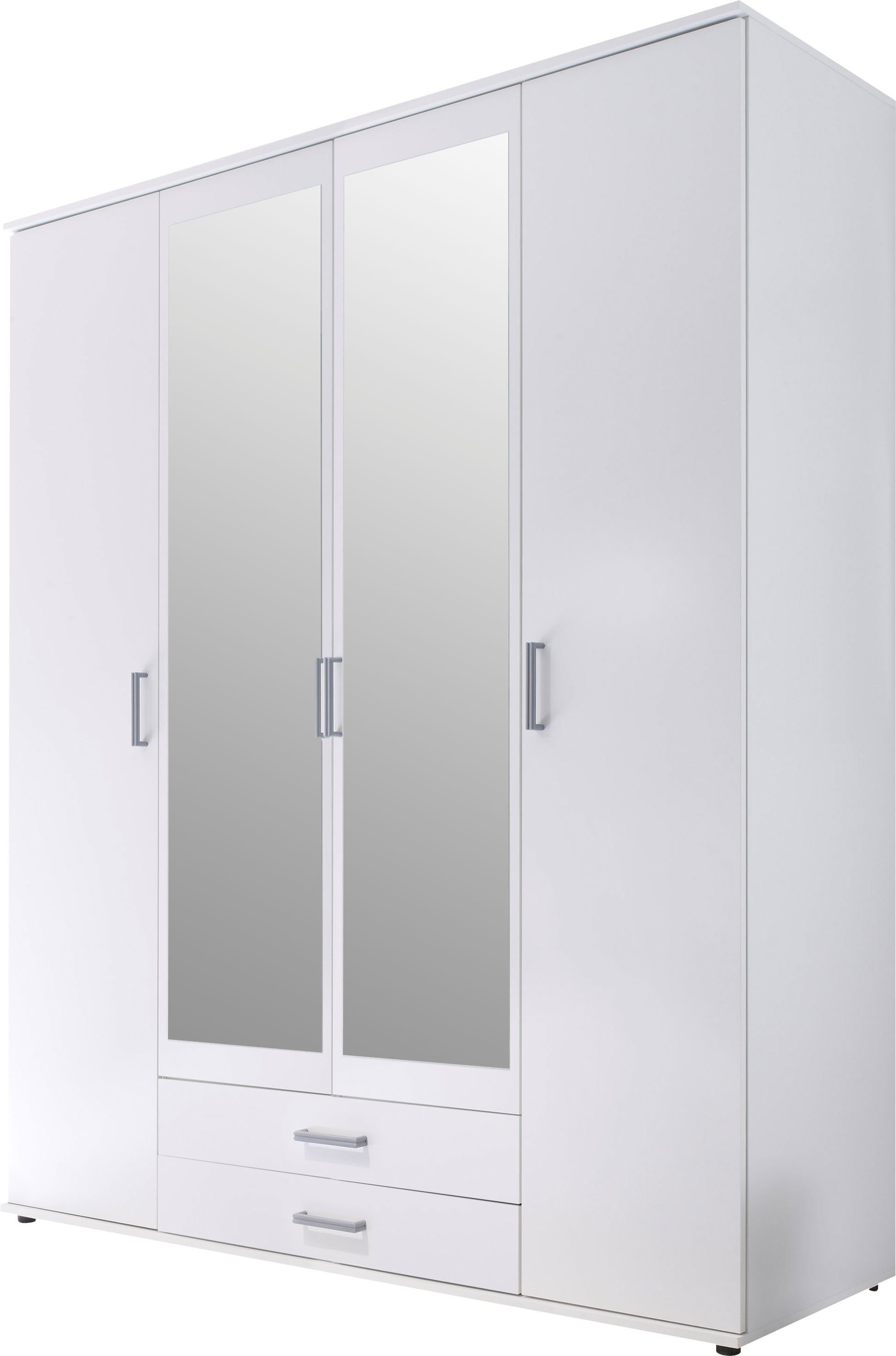 Kleiderschrank Karl Drehtürenschrank Schlafzimmerschrank mit Spiegel Garderobe