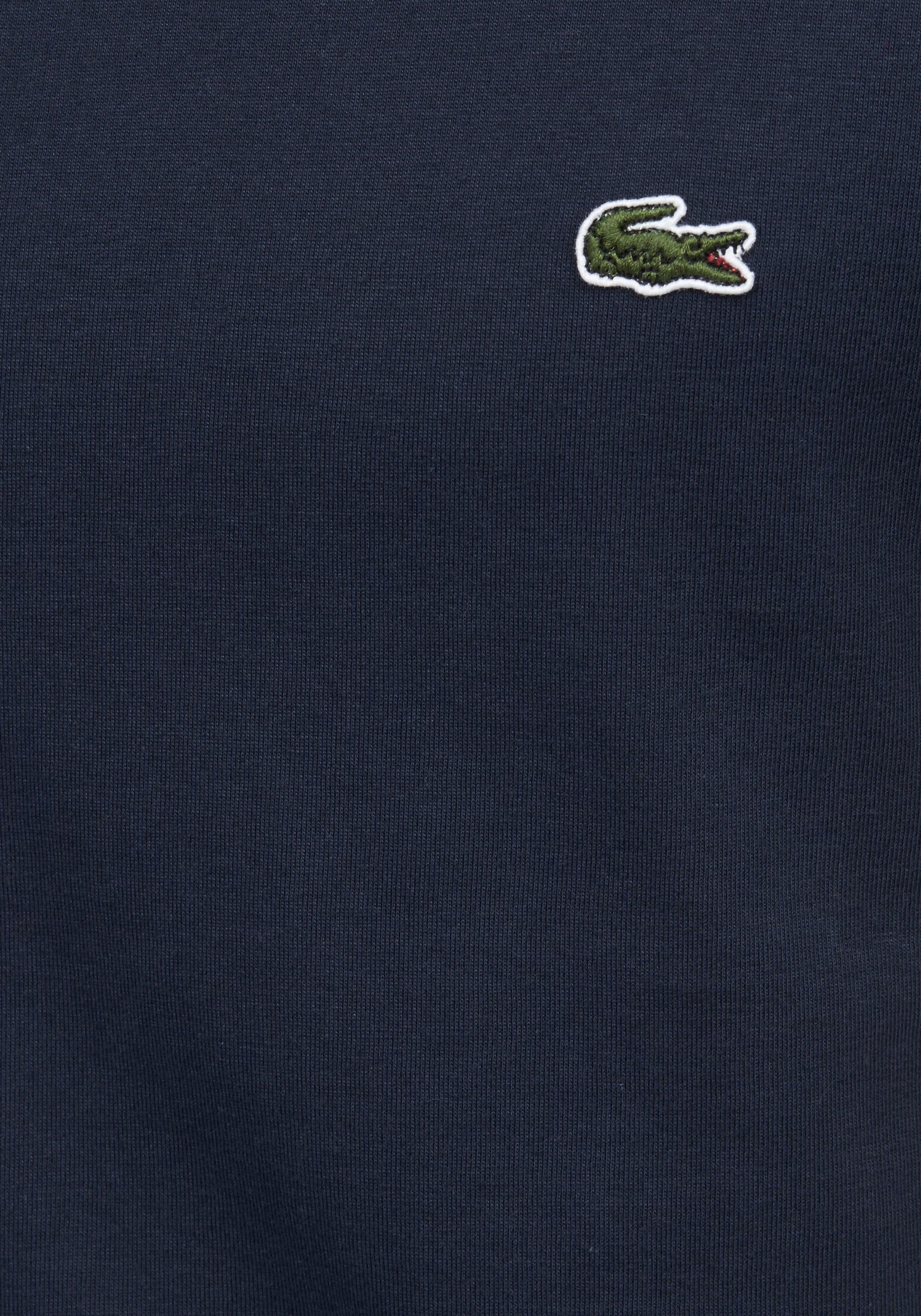 navy Rundhalsausschnitt T-Shirt mit (1-tlg) Lacoste