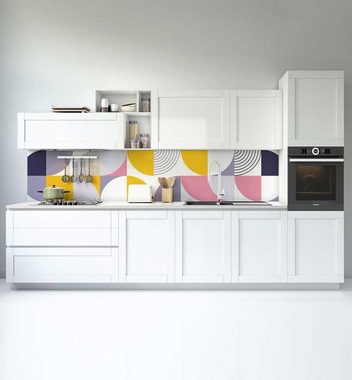 MyMaxxi Dekorationsfolie Küchenrückwand farbenfrohe Retro XXL Kreise selbstklebend
