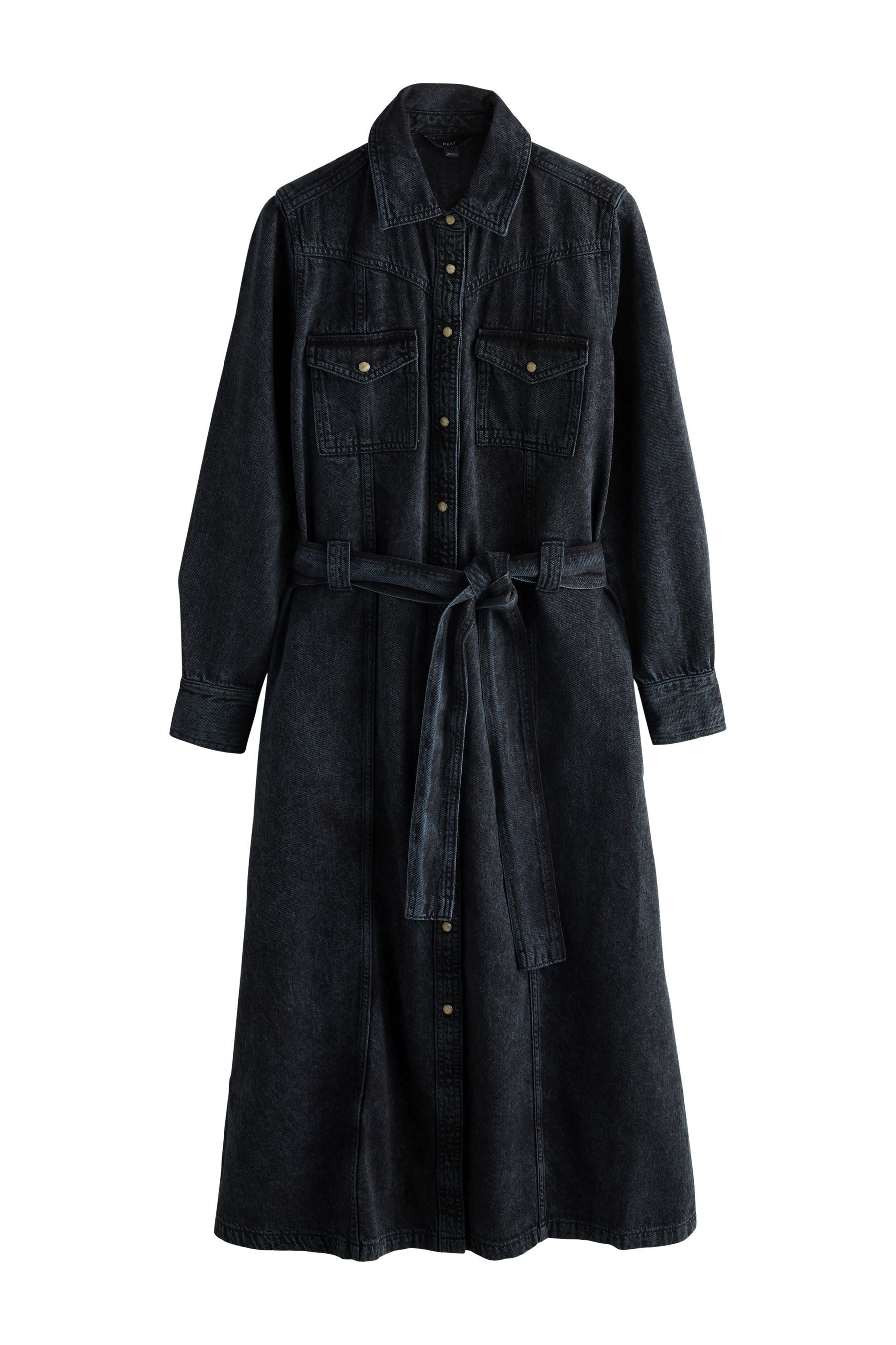 Next Jeanskleid Maxihemdkleid aus Denim (1-tlg) günstig online kaufen