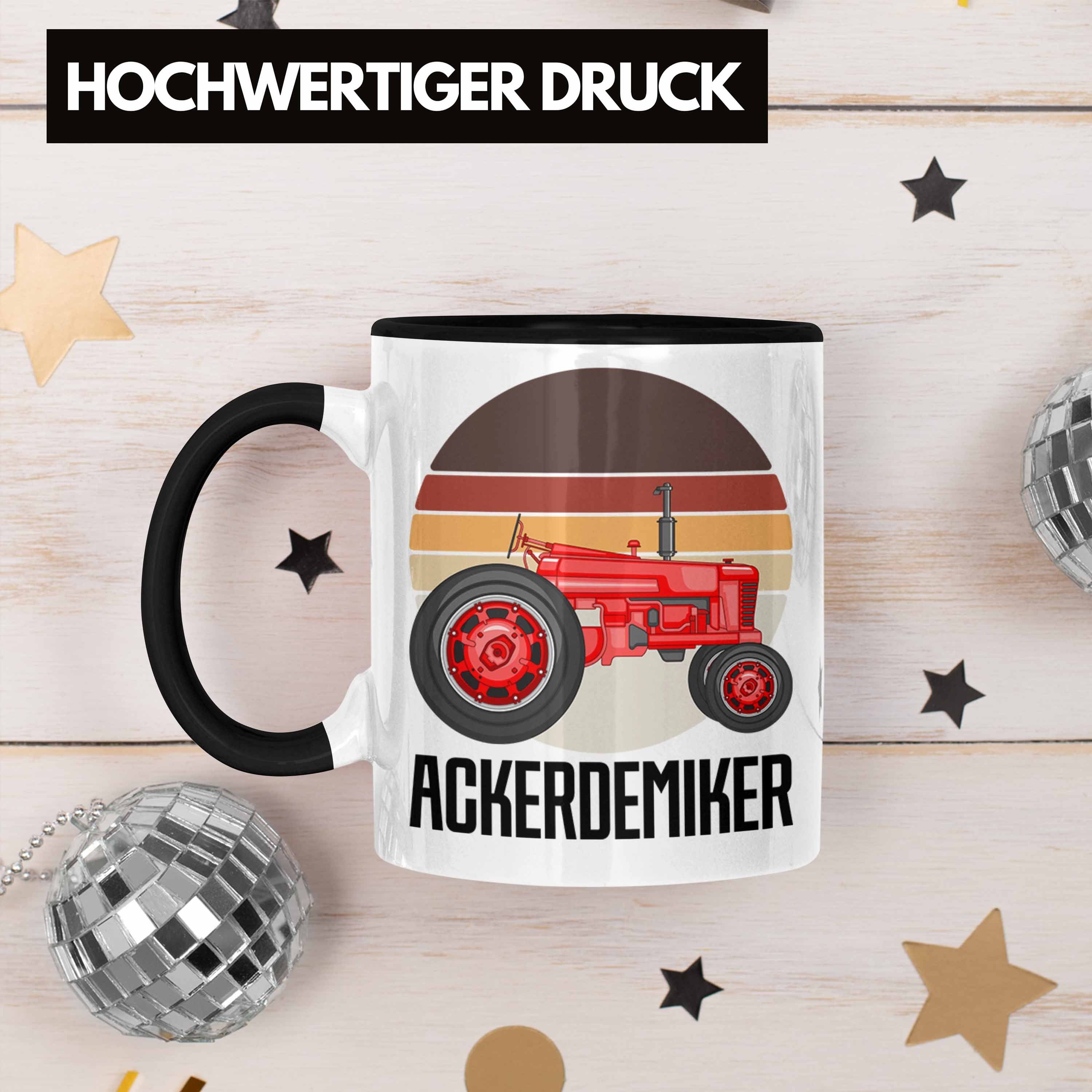 Ba Geschenk für Schwarz Kaffee-Becher Tasse Ackerdemiker Geschenkidee Trendation Landwirt Tasse