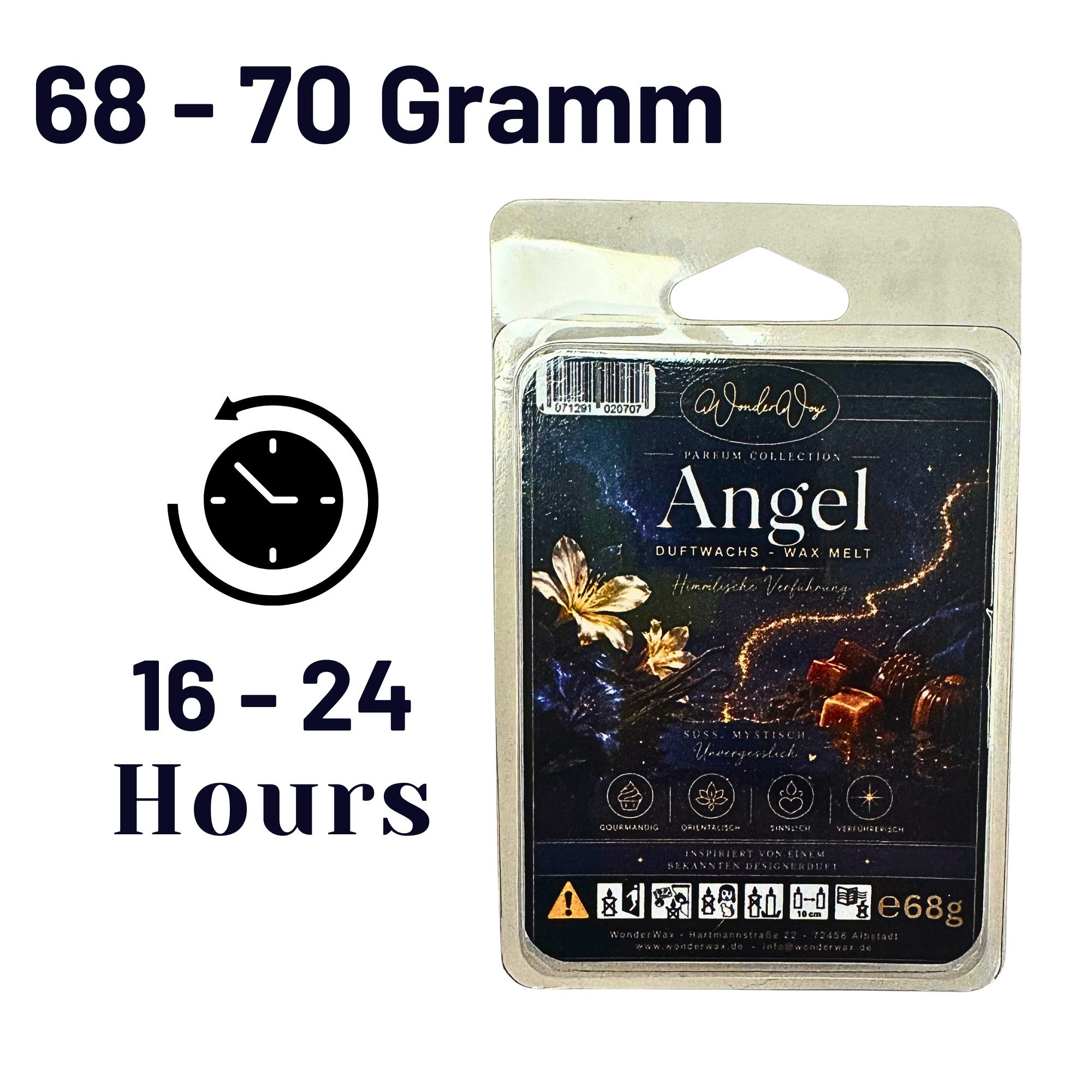 WonderWax Duftwachs WonderWax® Parfume Duftriegel 6 x Duftwachs Sterne Weiß (Angel), Duftrichtung: Angel