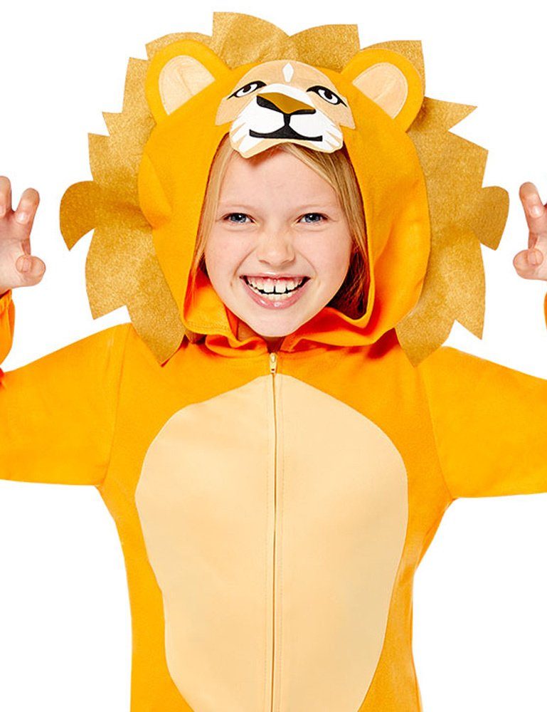 Amscan Kostüm Löwen Kostüm für Kinder - Onesie, Overall Tierkostüm Zoo Safari