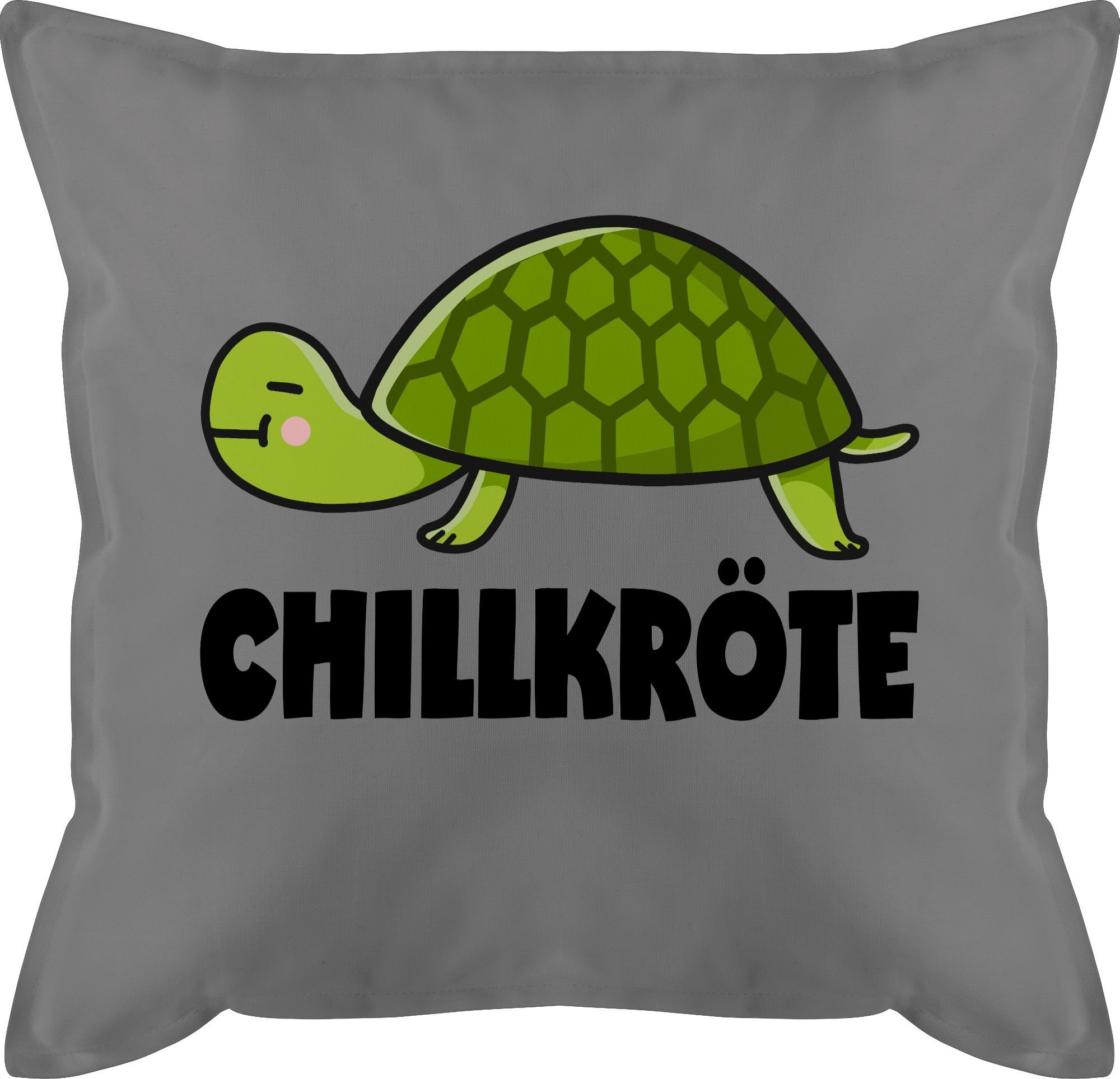 Shirtracer Dekokissen »Chillkröte DekoKissen mit Spruch Bedrucktes