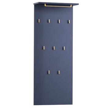 Lomadox Garderoben-Set KELLA-80, (Spar-Set, 4-St), Flurmöbel blau modern Kommode Garderobenpaneel Spiegel Flurschrank