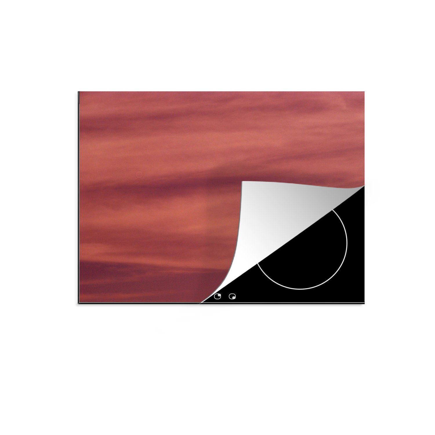 MuchoWow Herdblende-/Abdeckplatte Drei Spitfire-Flugzeuge in einem roten Himmel, Vinyl, (1 tlg), 71x52 cm, Induktionskochfeld Schutz für die küche, Ceranfeldabdeckung