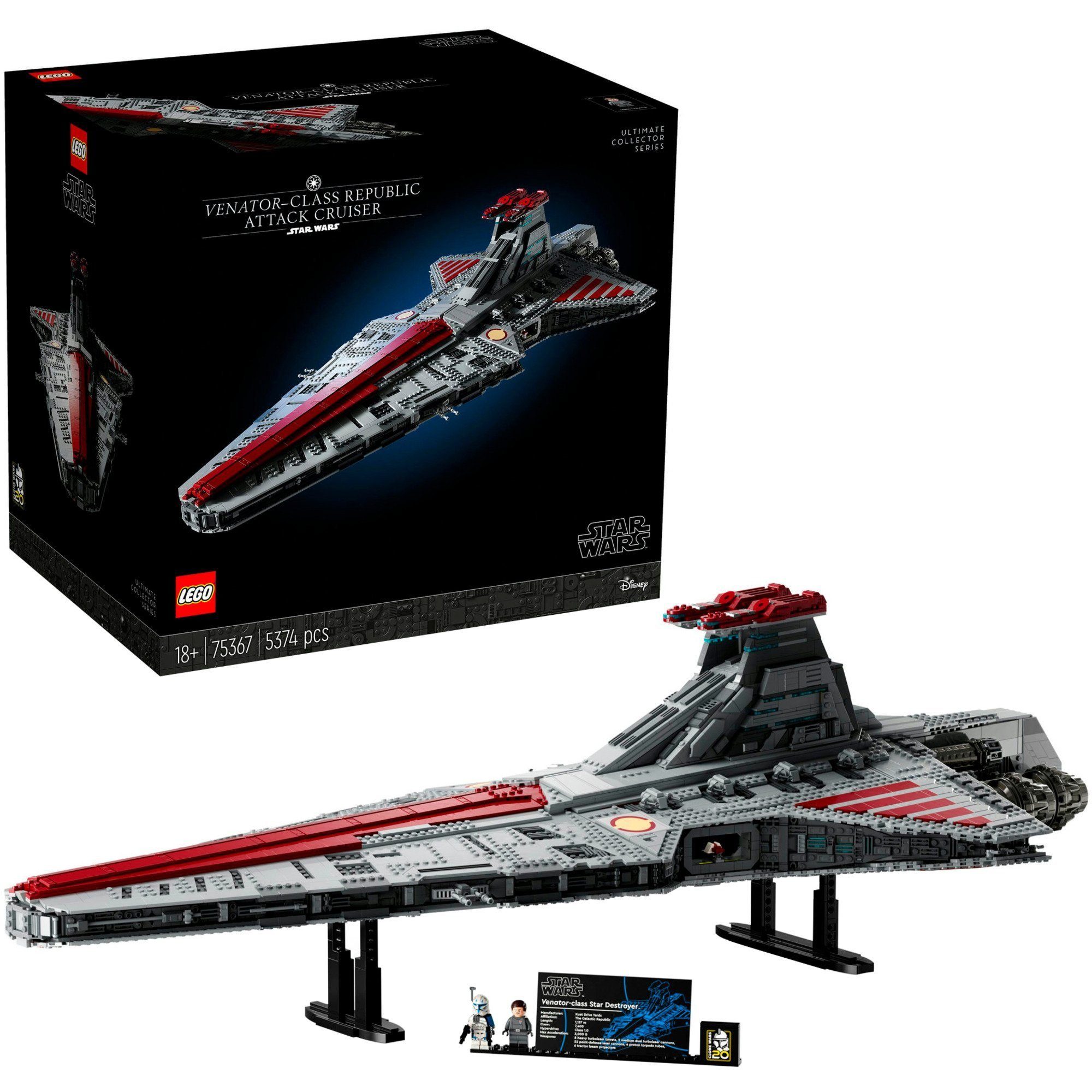 LEGO® Star Wars Republikanischer Angriffskreuzer der Venator Klasse (75367) Konstruktions-Spielset, (5374 St)