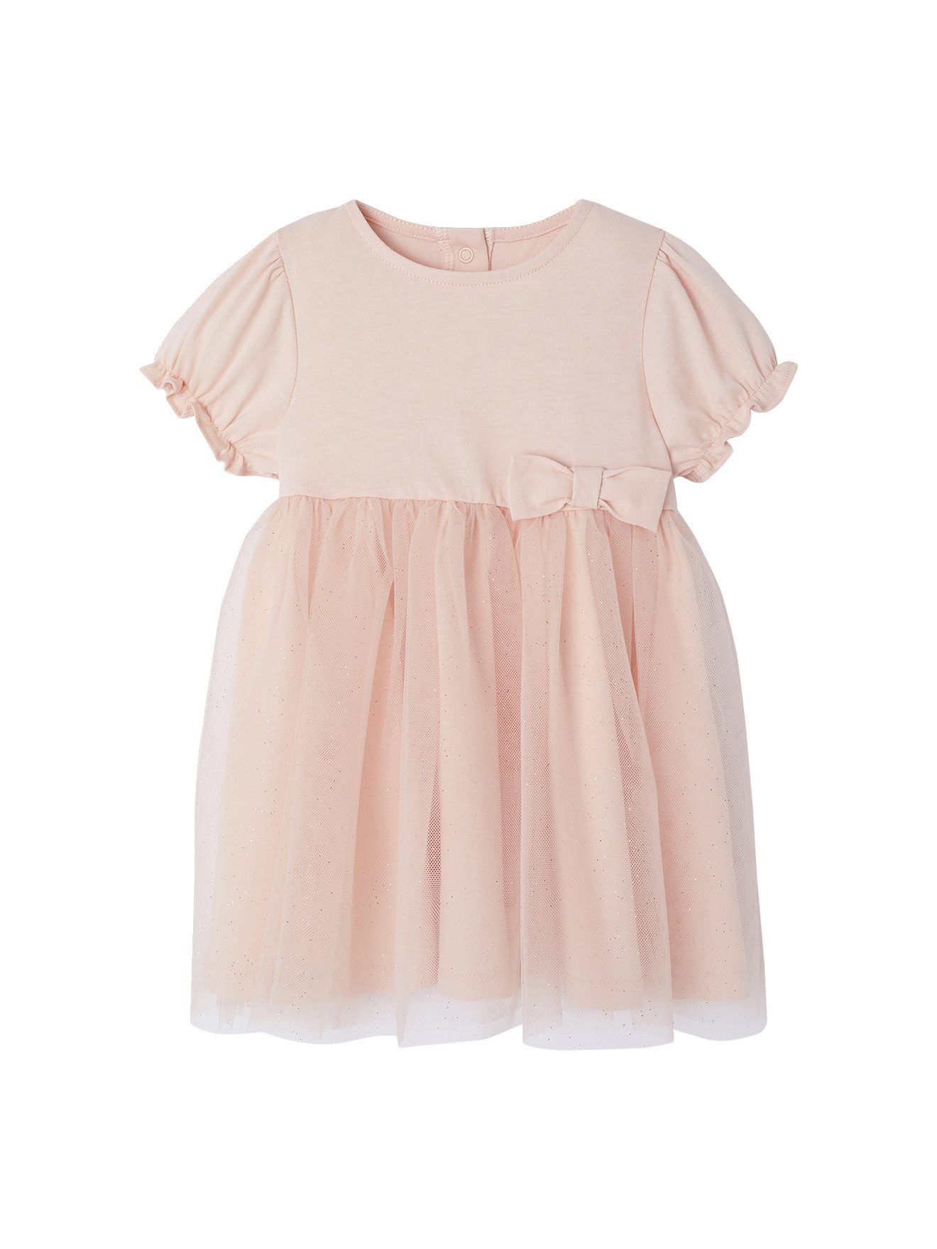vertbaudet Minikleid Mädchen Baby Festkleid mit Glitzertüll
