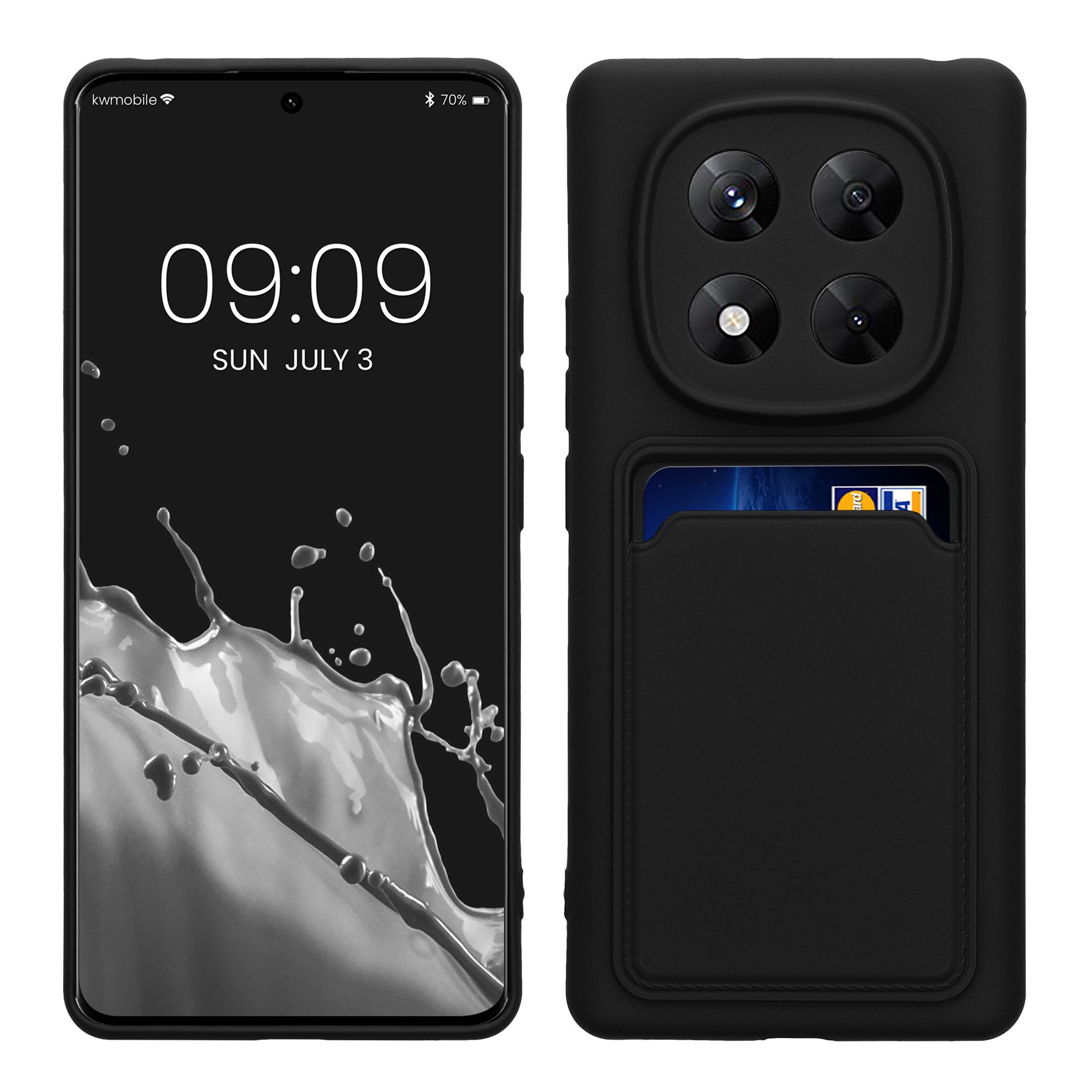 kwmobile Smartphone-Hülle Hülle für Xiaomi Redmi Note 14 Pro 5G / Redmi Note 14 Pro Plus 5G, Handyhülle mit Fach für Karten - Handy Cover Case
