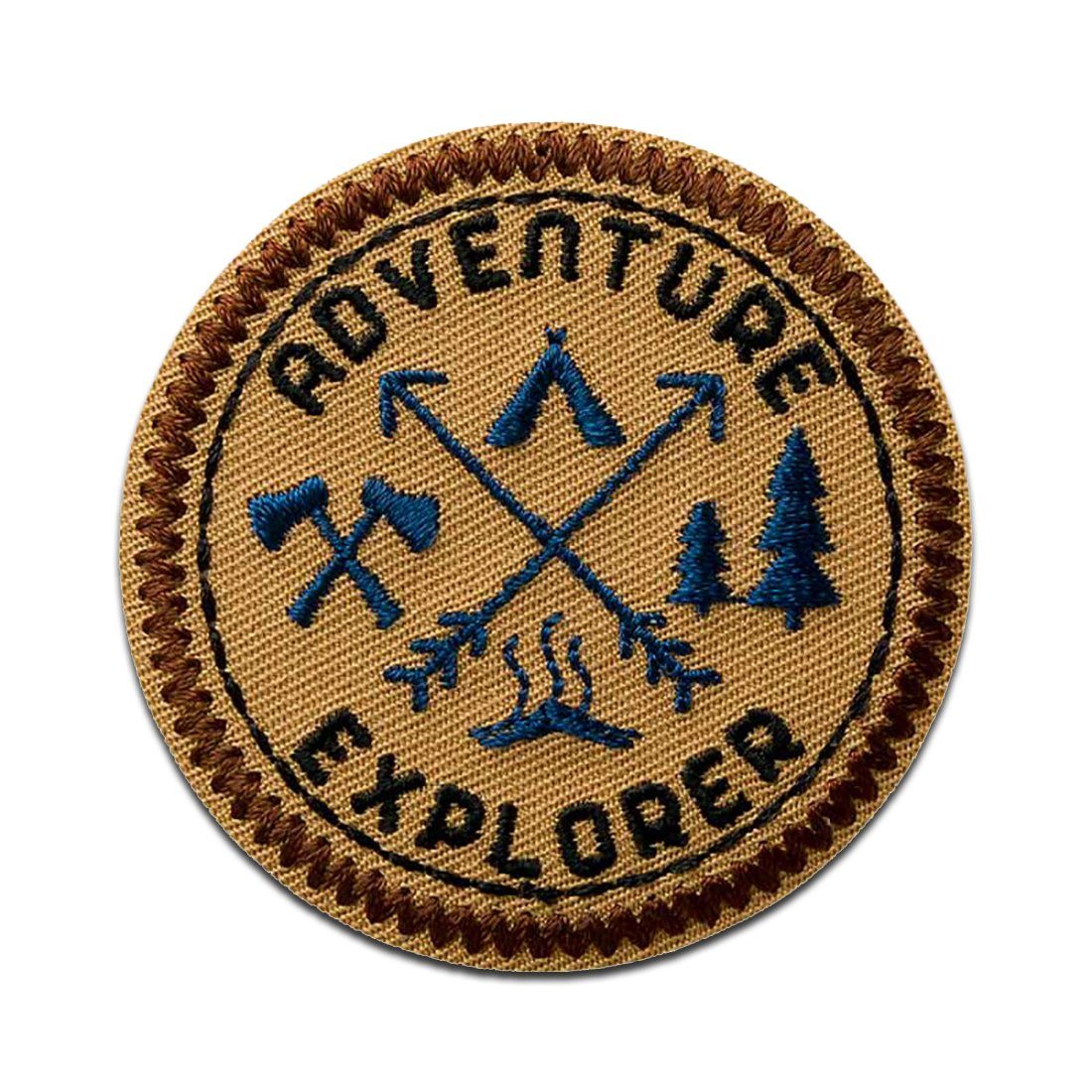 Mono-Quick Aufnäher Bügelbild, Aufbügler, Applikationen, Patches, Flicken, zum aufbügeln, Polyester, Adventure Explorer - Größe: 5,3 x 5,3 cm