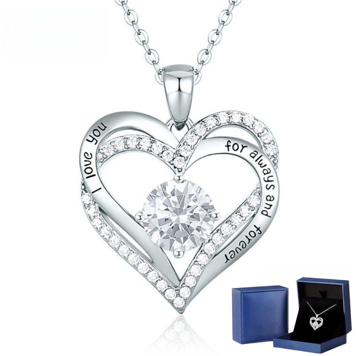 PFCTART Herzkette 925 Sterling Silber Herz-Anhänger günstig online kaufen