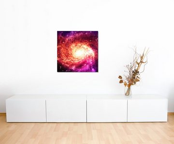 Sinus Art Leinwandbild Illustration – Magenta Galaxie auf Leinwand