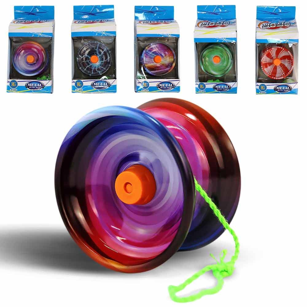 Spiel Spielzeug Jojo aus Metall in 5 Farben - ca. 5,5 cm