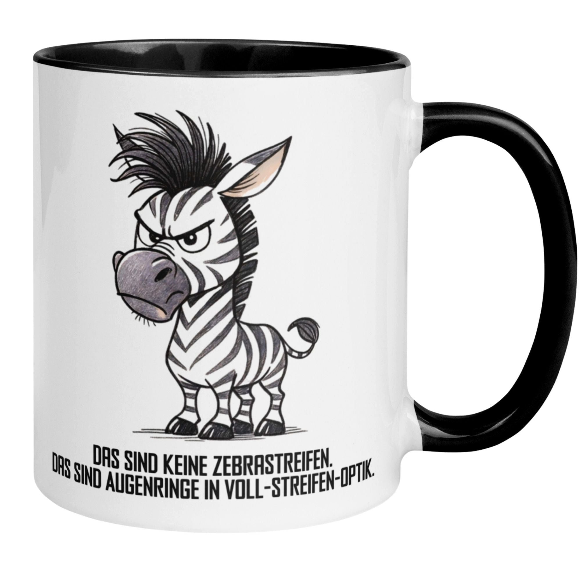 Momentals Tasse Zebra – Das sind keine Zebrastreifen – Lustiges Morgenmuffel Geschenk, Gratis Versand · Links-&Rechtshänder · Spülmaschinenfest