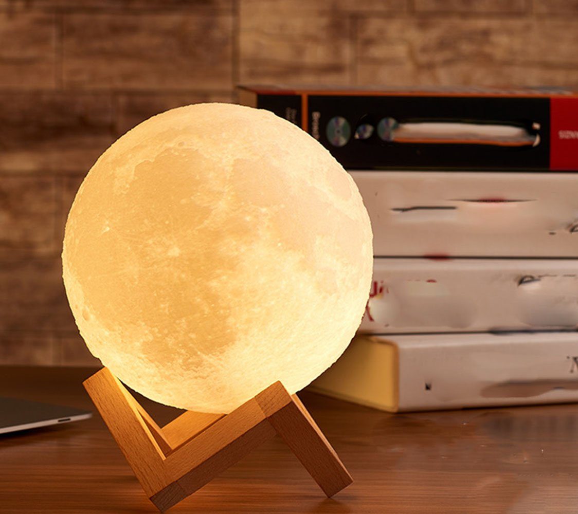 Housruse LED Nachtlicht LED Nachtlicht , 12 cm LED Mondlampe - 3D Mond Lampe,  Touch Sensor