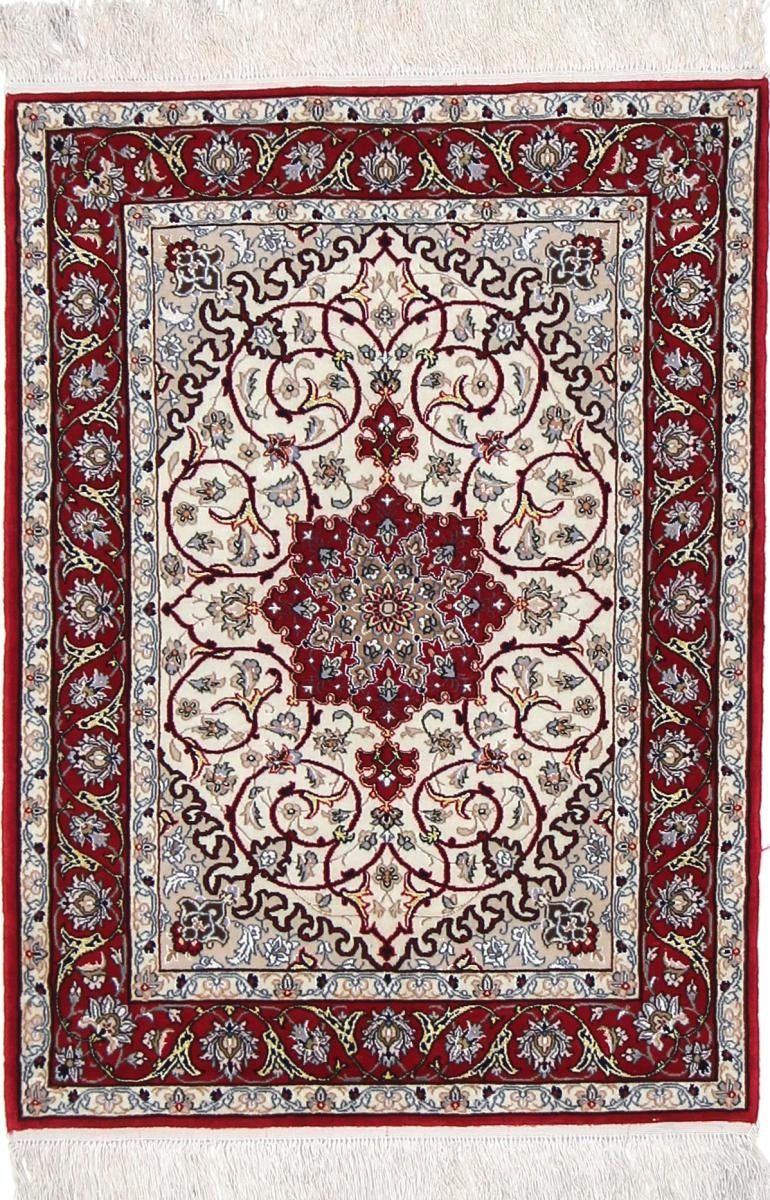 Orientteppich Isfahan 69x97 Handgeknüpfter Orientteppich / Perserteppich, Nain Trading, rechteckig, Höhe: 6 mm