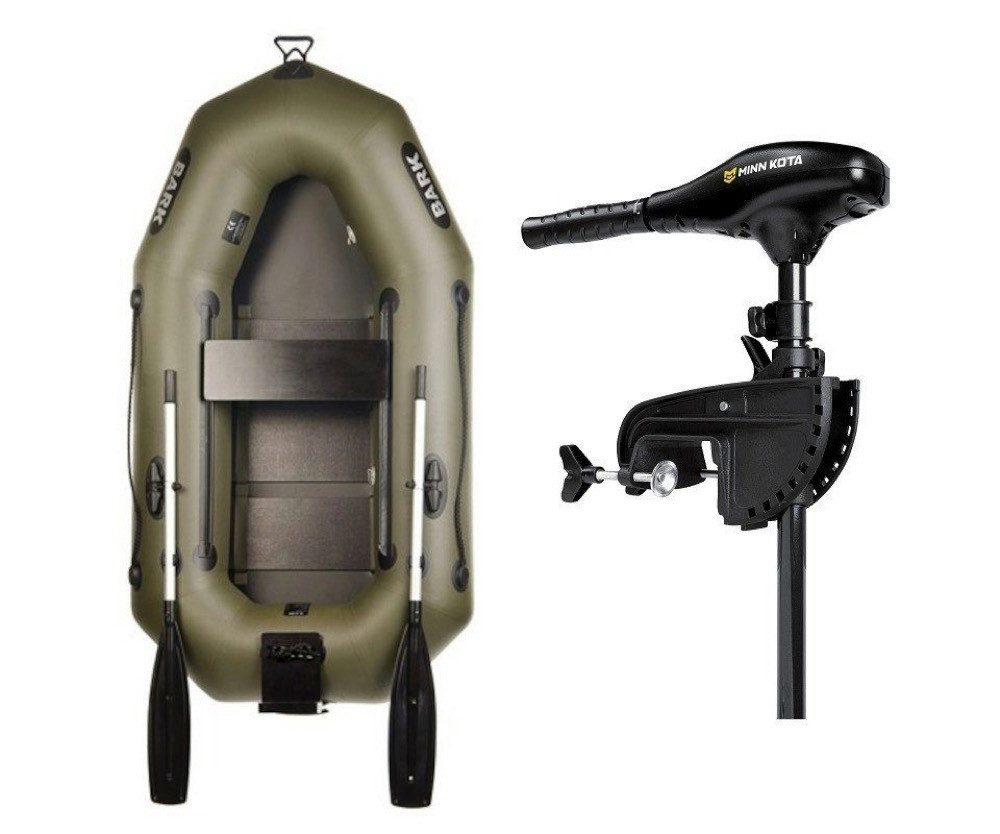 BARK Boote Schlauchboot Komplettset Schlauchboot BARK 210CN + e-Motor MINNKOTA Endura C2 30, (Spar-Set, -, mit e-Motor)