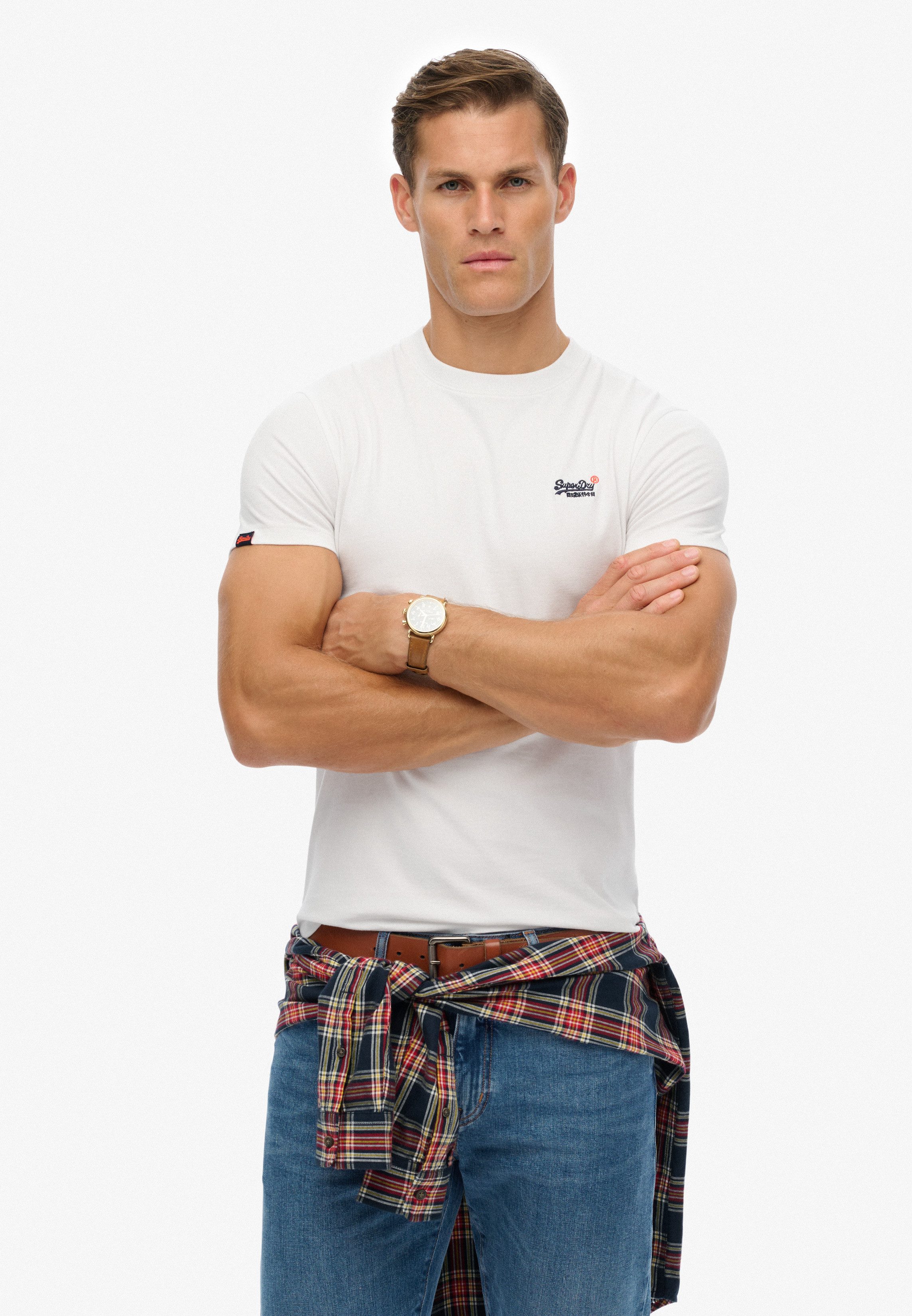 Superdry Rundhalsshirt ESSENTIAL CONTRAST EMB TEE