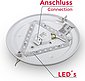 B.K.Licht LED Deckenleuchte »Leonis«, LED Deckenlampe 28cm 12W Wohnzimmer Design-Lampe Leuchte Weiß, Bild 2