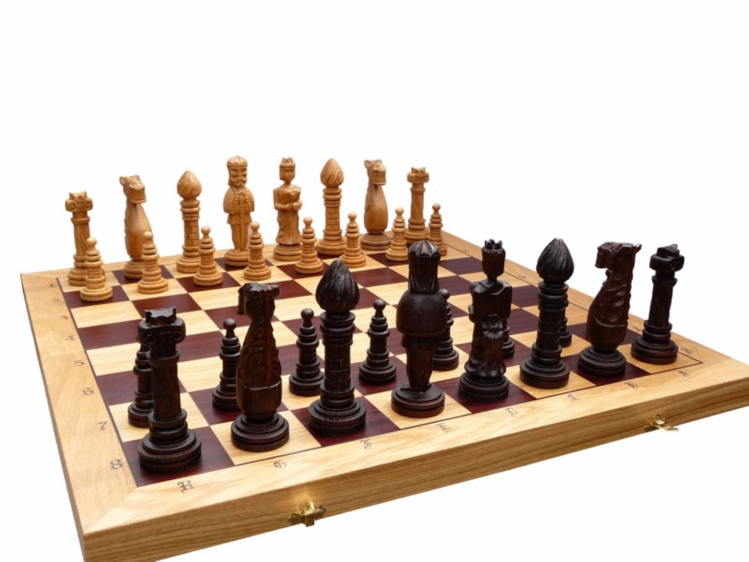 Holzprodukte Spiel Edles Schach Schachspiel 65 x 65 cm HANDGESCHNITZT GESCHNITZT Holz