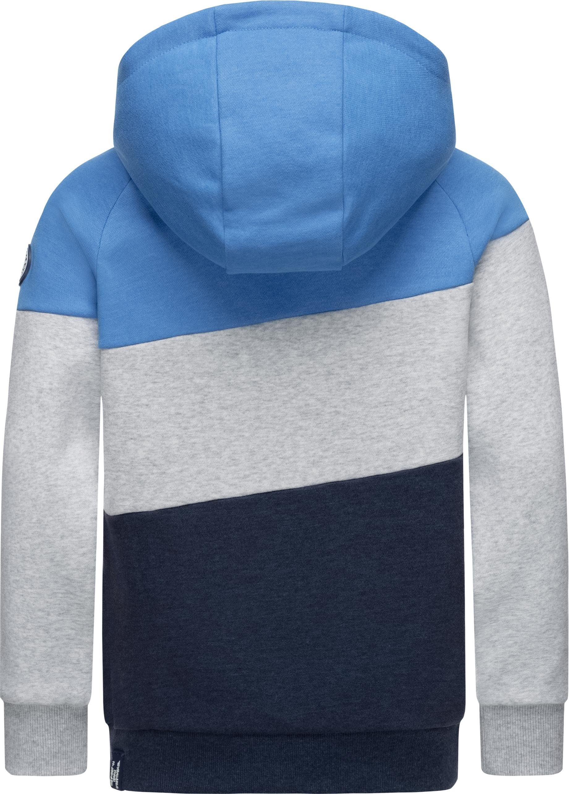 Ragwear Kapuzenpullover Vendio Kinder Jungen Kapuzensweater großer blau Kapuze mit