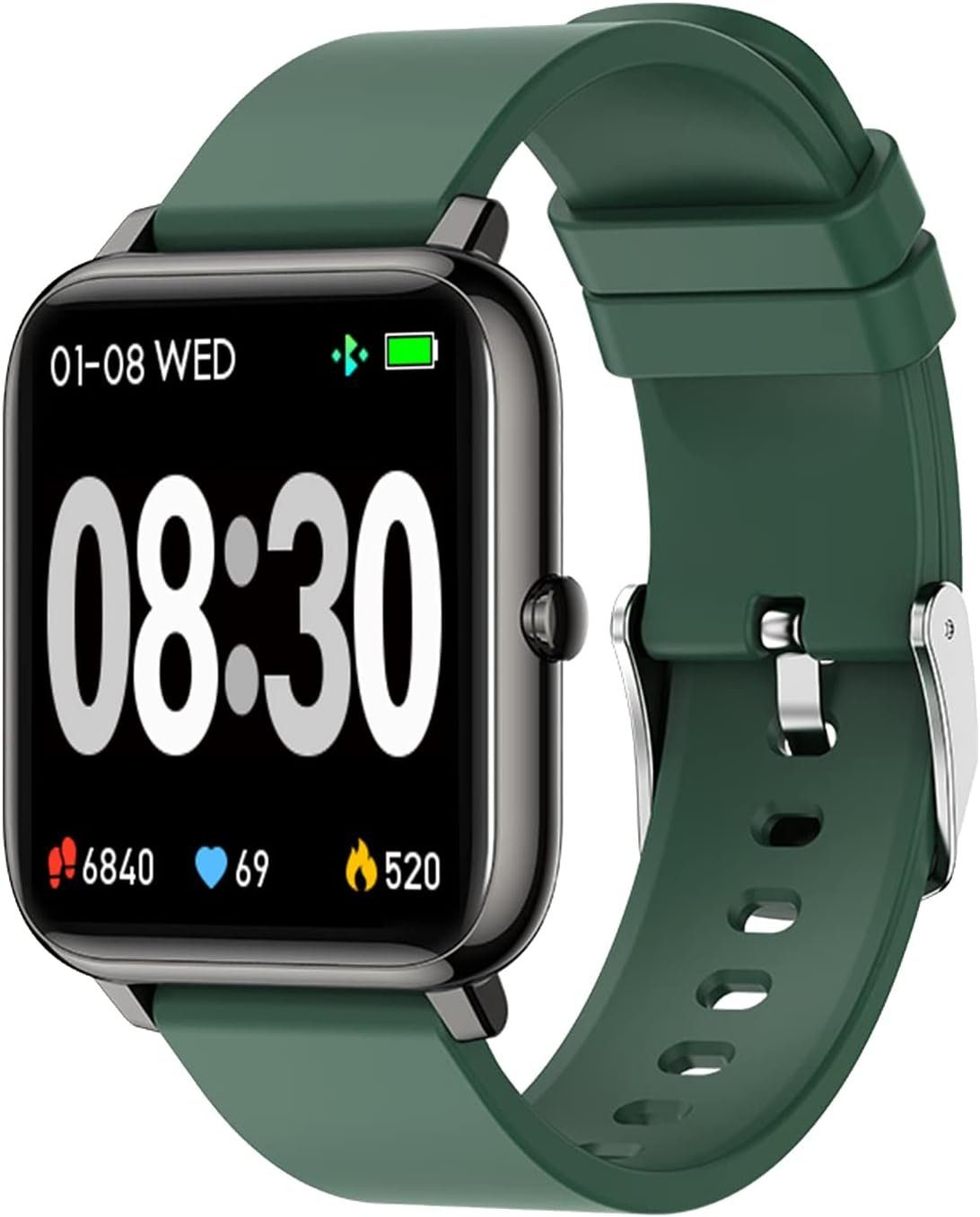 MICGIGI Smartwatch (1,4 Zoll, Andriod iOS), Pulsmesser Schlafmonitor  Fitnesstracker mit Stoppuhr Fitnessuhr