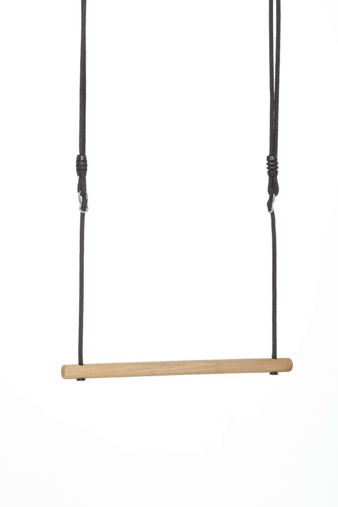 DICE Einzelschaukel Holztrapez mit schwarzem geflochtenem Seil, passend für günstig online kaufen