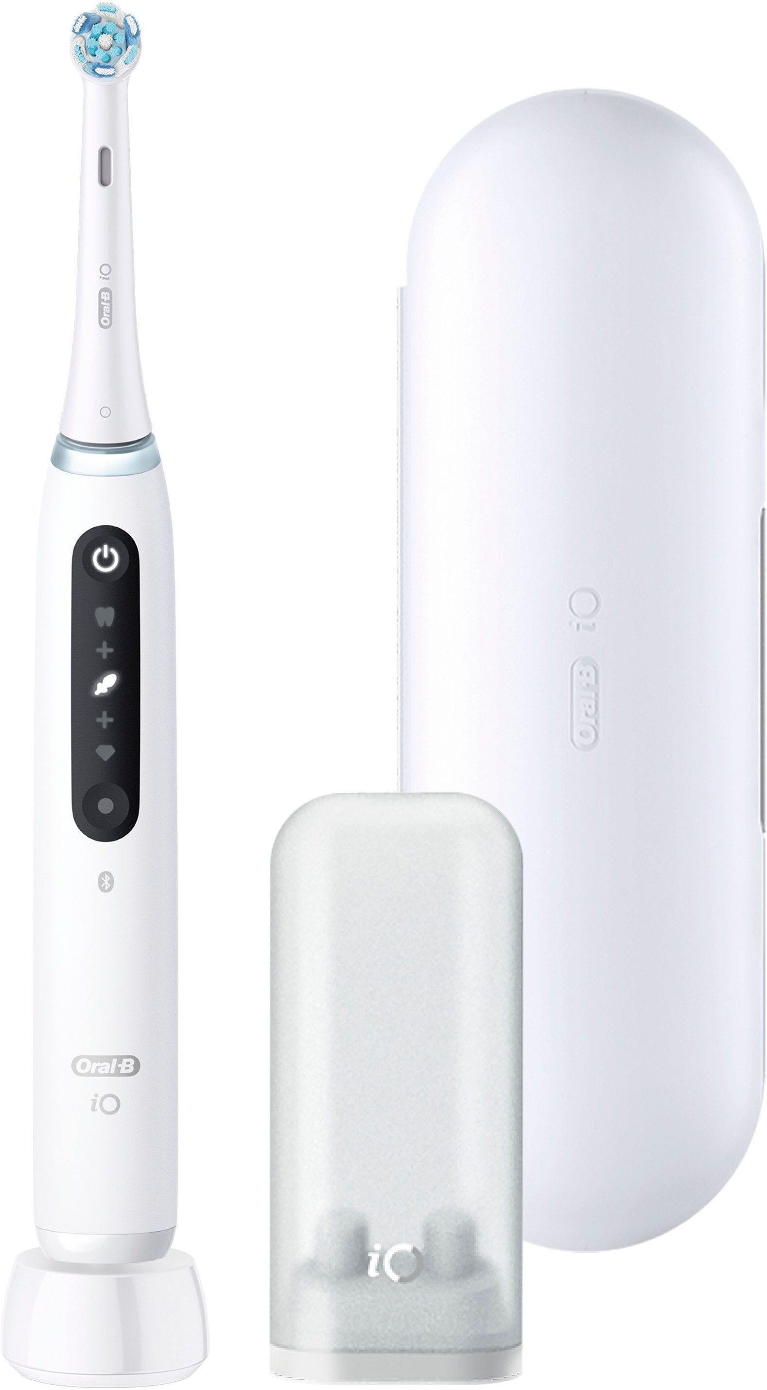 Oral-B Elektrische Zahnbürste Oral-B iO Series 5, Aufsteckbürsten: 1 St., 1 Aufsteckbürste, Langanhaltender Akku, Reise-Etui, Aufsteckbürstenhalter