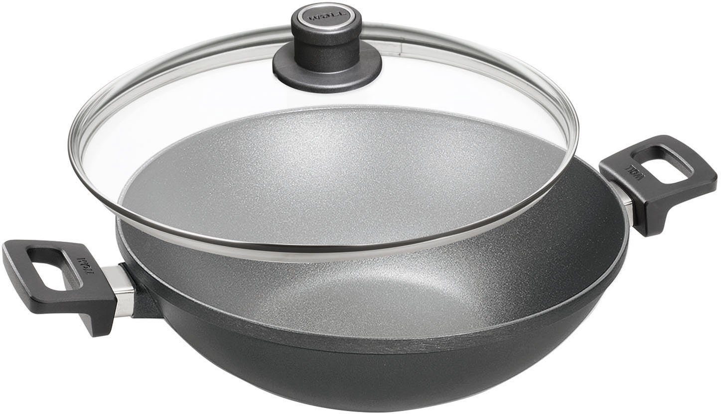 WOLL MADE IN GERMANY Wok Nowo, Aluminiumguss (1-tlg), von Hand gegossen, Ø 32 cm, Induktion, Made in Germany