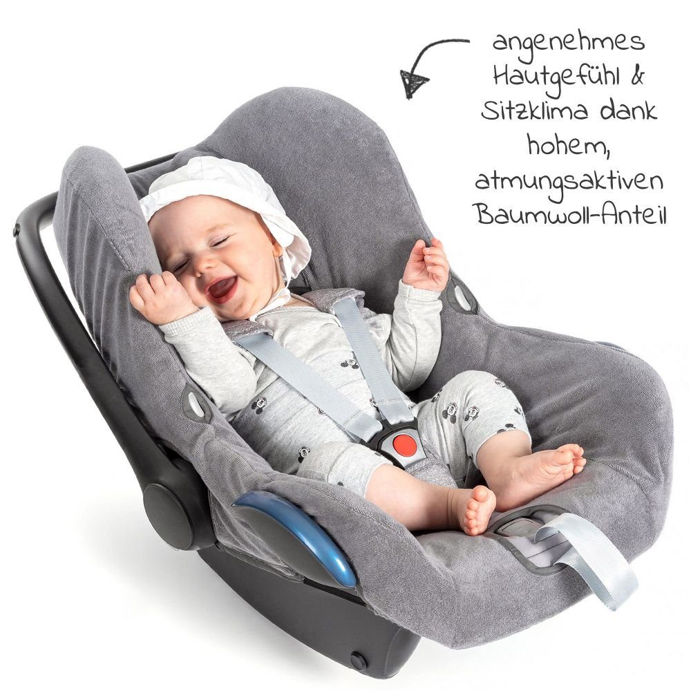 Schutzbezug Bezug Grau, Autokindersitz Cabriofix Sommerbezug Maxi für Babyschale Zamboo Cosi