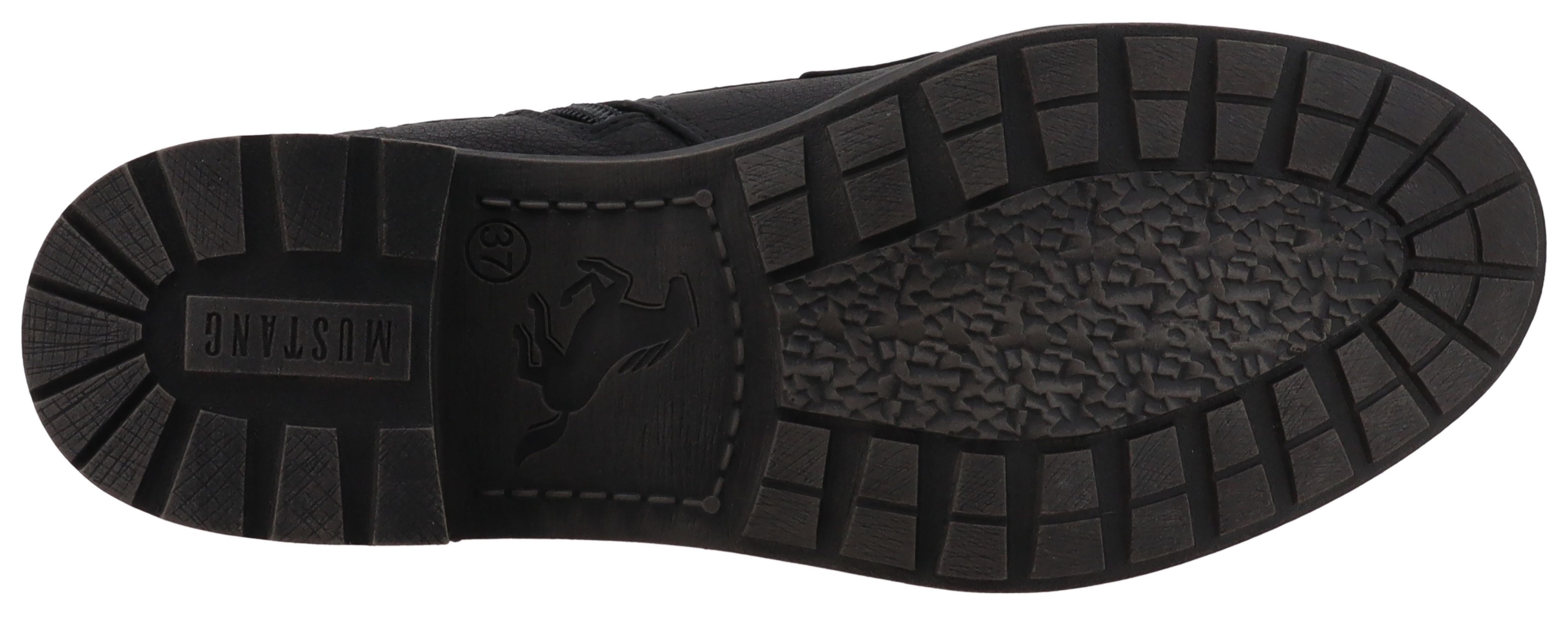 Mustang Shoes Fabienne Winterstiefelette Schnürstiefelette mit Blockabsatz