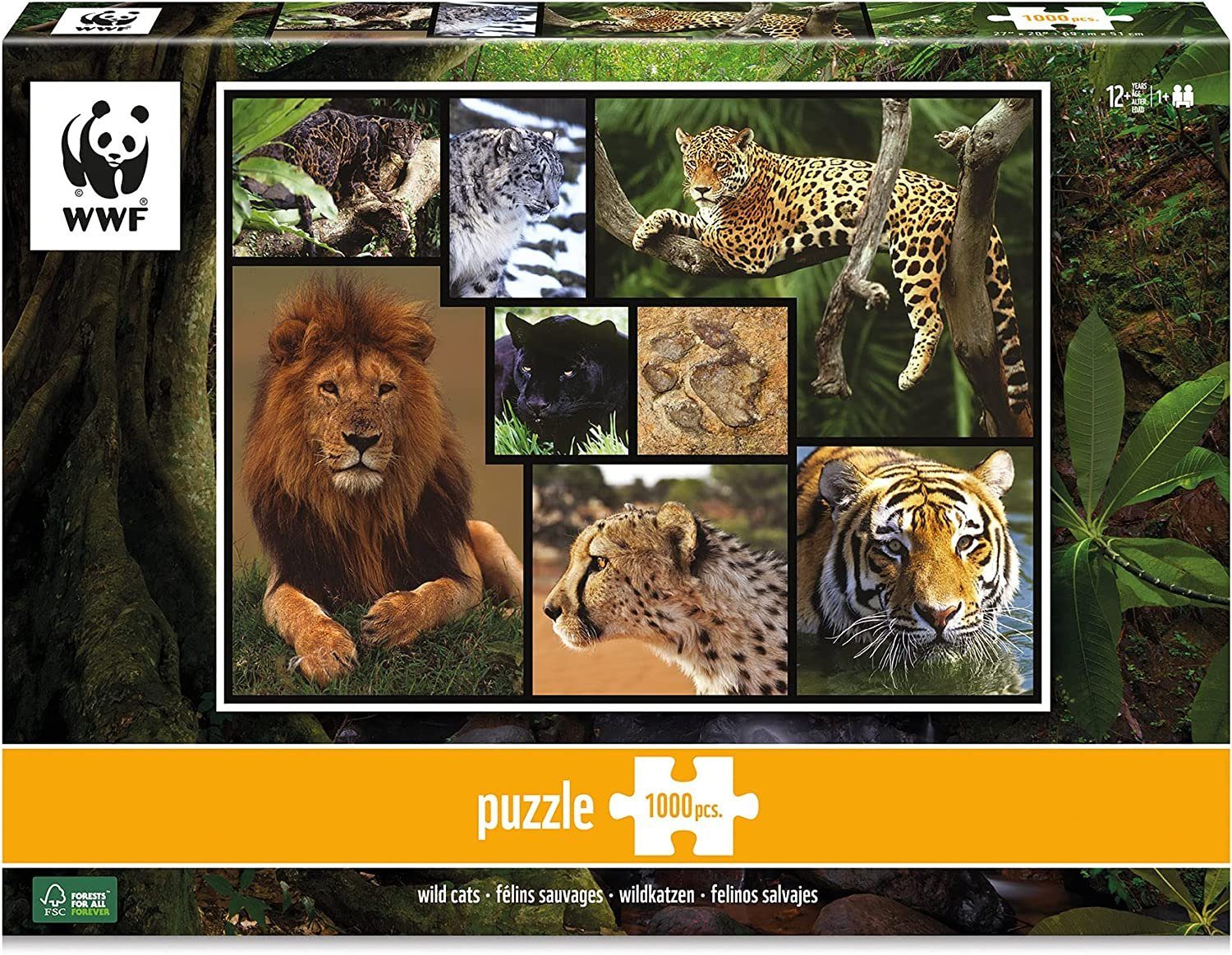 ambassador Puzzle Ambassador World Wildlife Fund 7230057 Wildkatzen, Puzzleteile