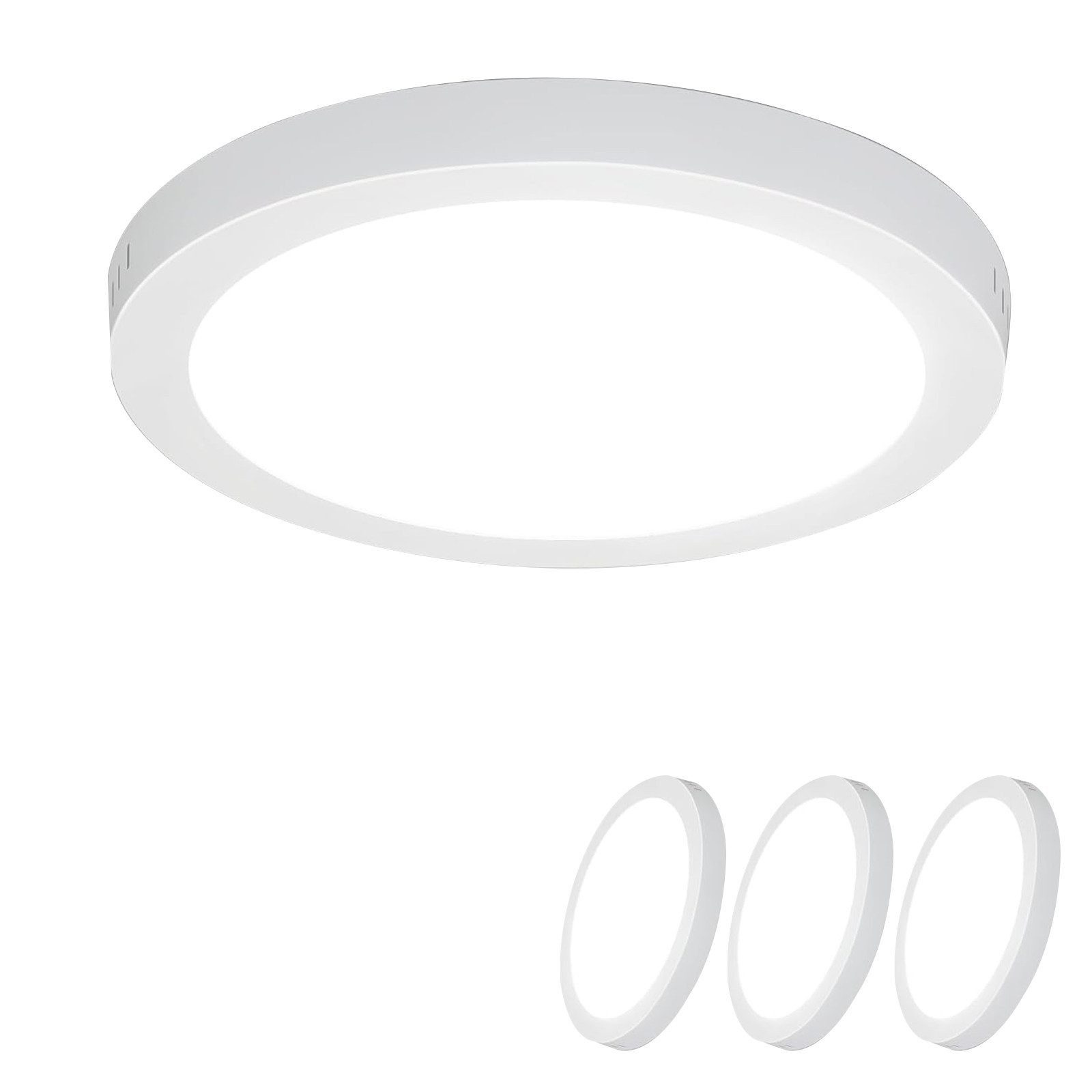 ZMH LED Deckenleuchte Whonzimmer Quradratisch/Rund Weiß günstig online kaufen