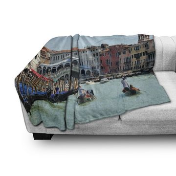 Wohndecke Gemütlicher Plüsch für den Innen- und Außenbereich, Abakuhaus, Italien Venedig Gondel Canal Foto